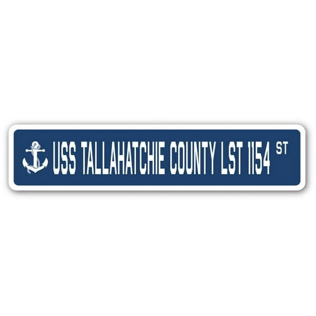 USS Tallahatchie County Lst 1154 Street [3 Pack] of Vinyl Decal Stickers | Indoor/Outdoor | Funny decoration for Laptop, Car, Garage , Bedroom, Offices | SignMission