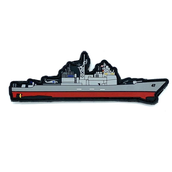 USS Ticonderoga CG-47 PVC Patch, 6 inch with Hook and Loop