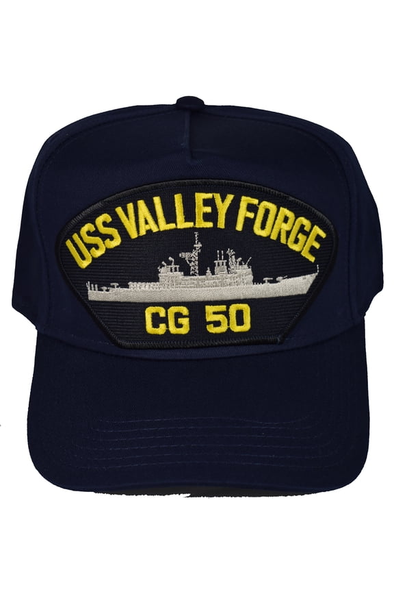 USS VALLEY FORGE CG 50 SHIP HAT - NAVY BLUE - Veteran Owned Business