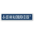 thumbnail image 1 of USS VAN VALKENBURGH DD 656 Street Sign us navy ship veteran sailor gift, 1 of 5