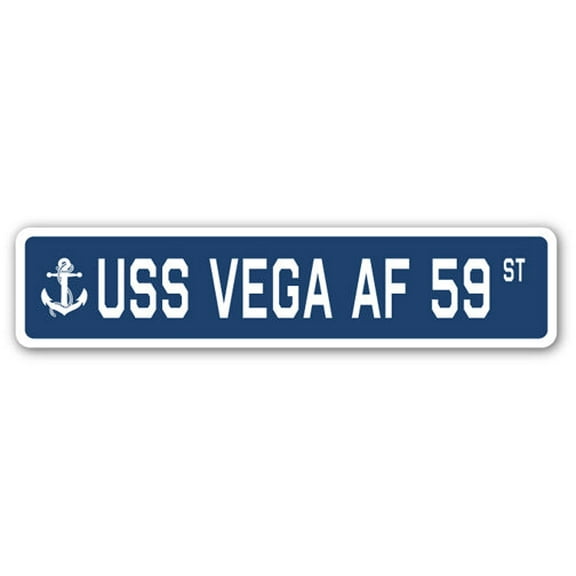 USS VEGA AF 59 Street Sign us navy ship veteran sailor gift