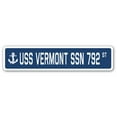 thumbnail image 1 of USS VERMONT SSN 792 Aluminum Street Sign us navy ship veteran sailor gift, 1 of 3