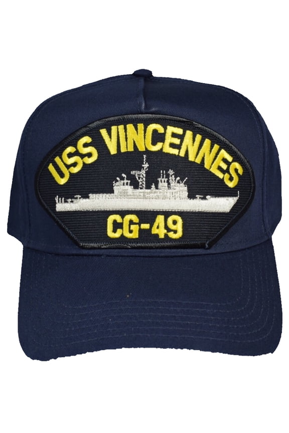USS VINCENNES CG-49 HAT - NAVY BLUE - Veteran Owned Business