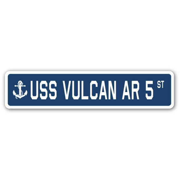 USS VULCAN AR 5 Street Sign us navy ship veteran sailor gift