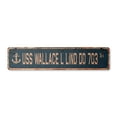 thumbnail image 1 of USS WALLACE L LIND DD 703 Vintage Plastic Street Sign us navy ship veteran sailor gift | Indoor/Outdoor | 36" Wide, 1 of 4