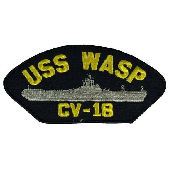USS WASP CV-18 PATCH USN NAVY SHIP ESSEX CLASS AIRCRAFT CARRIER WWII GEMINI