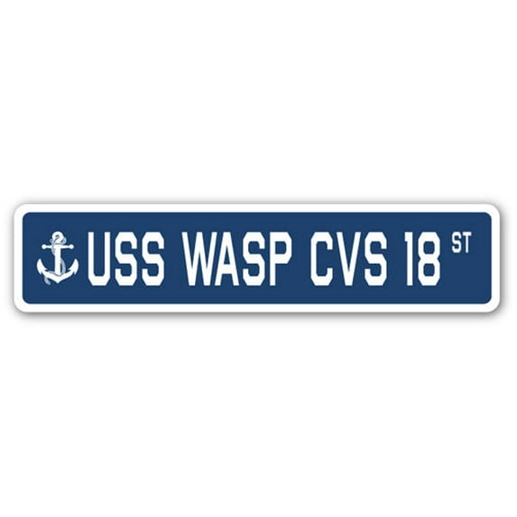 USS WASP CVS 18 Street Sign us navy ship veteran sailor gift