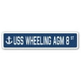 thumbnail image 1 of USS WHEELING AGM 8 Street Sign us navy ship veteran sailor gift, 1 of 5