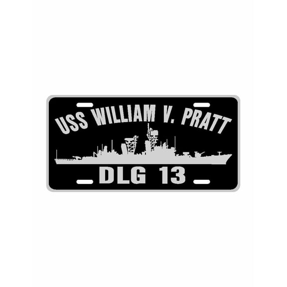 USS WILLIAM V PRATT DLG 13 Aluminum License Plate Military Navy USN Car Truck RV PL001