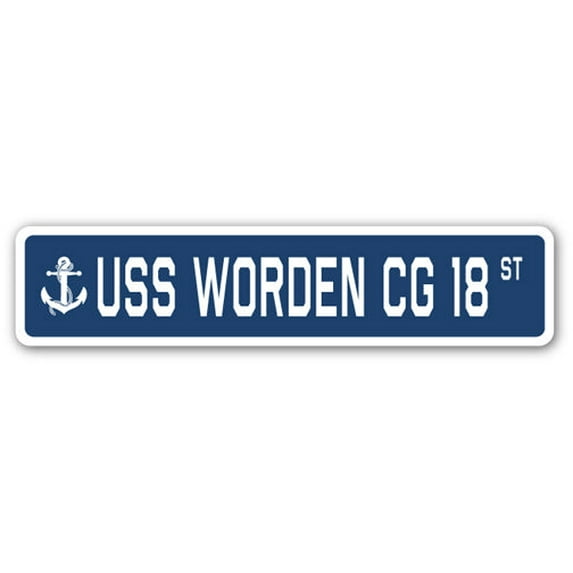 USS WORDEN CG 18 Street Sign us navy ship veteran sailor gift