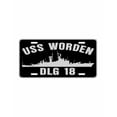 thumbnail image 1 of USS WORDEN DLG 18 Aluminum License Plate Military Navy USN Car Truck RV PL001, 1 of 1