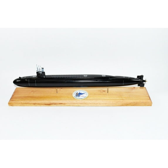 USS West Virginia SSBN-736 Submarine Model (Black Hull),Navy,Scale Model,Mahogany,20 inch,Ohio Class