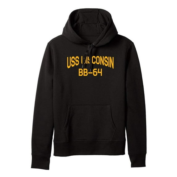 USS Wisconsin BB-64 Battleship Standard Size Pullover Hoodie
