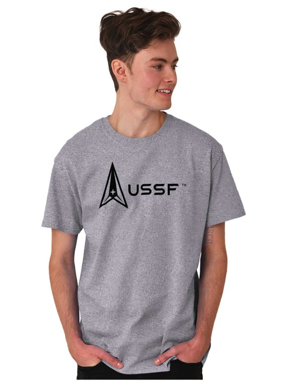 USSF Classic US Space Force Logo Men's Graphic T Shirt Tees Brisco Brands 3X