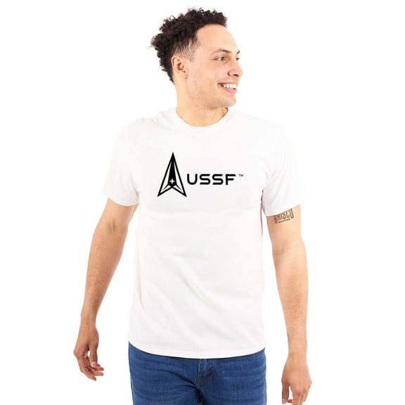 USSF Classic US Space Force Logo Men's Graphic T Shirt Tees Brisco Brands 5X