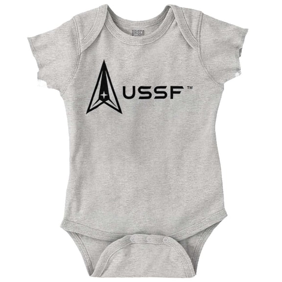 USSF Classic US Space Force Logo Romper Boys or Girls Infant Baby Brisco Brands 12M