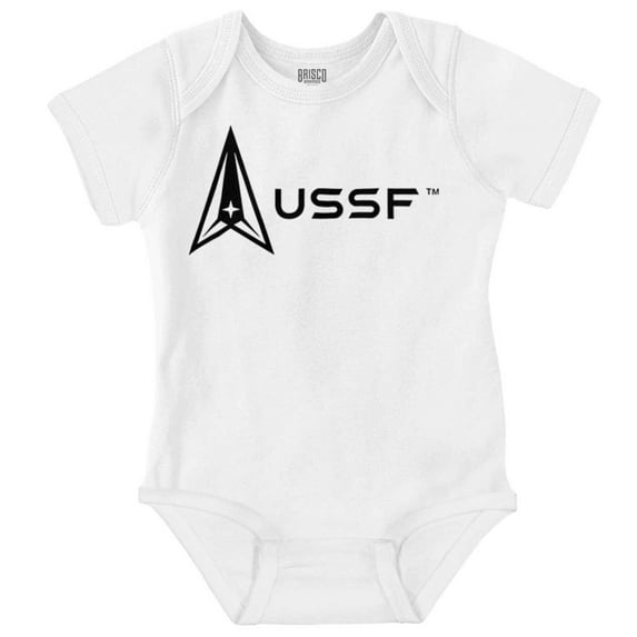 USSF Classic US Space Force Logo Romper Boys or Girls Infant Baby Brisco Brands 12M