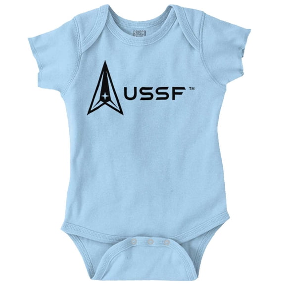 USSF Classic US Space Force Logo Romper Boys or Girls Infant Baby Brisco Brands 12M