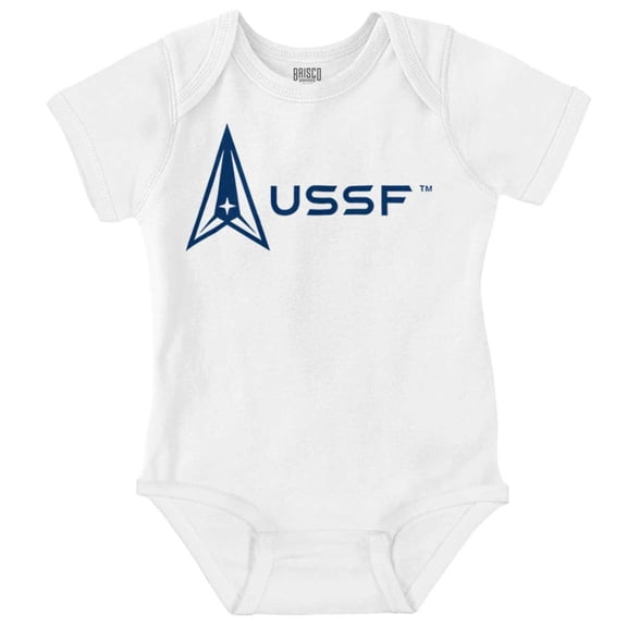 USSF Classic US Space Force Logo Romper Boys or Girls Infant Baby Brisco Brands 18M