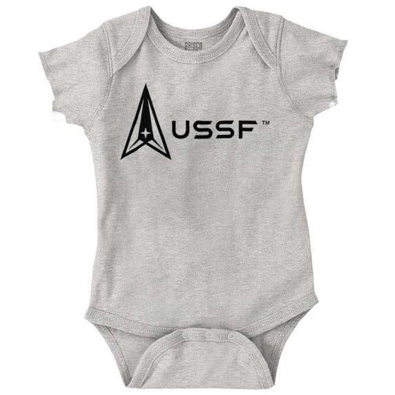 USSF Classic US Space Force Logo Romper Boys or Girls Infant Baby Brisco Brands 18M