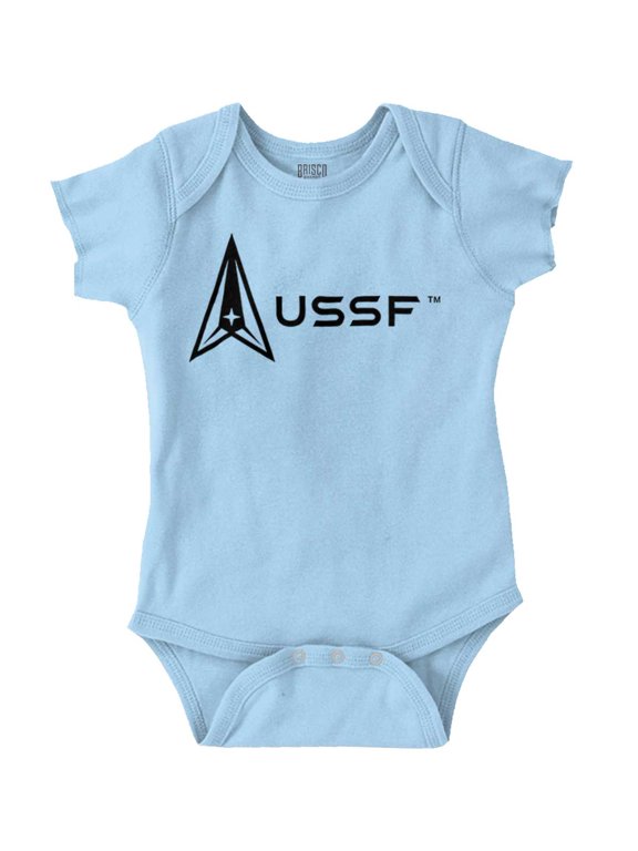 USSF Classic US Space Force Logo Romper Boys or Girls Infant Baby Brisco Brands 6M