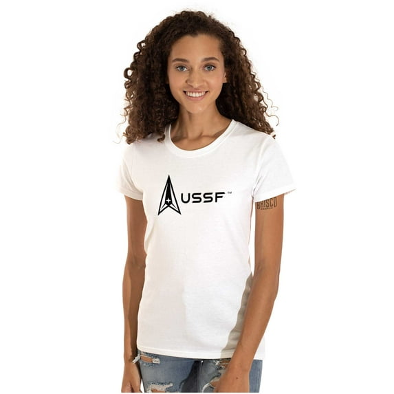 USSF Classic US Space Force Logo Women's T Shirt Ladies Tee Brisco Brands X