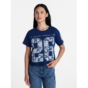 U.S. Soccer Federation Women's World Cup 2026 Lace Graphic Print Boxy Crop Tee, Sizes XXS-XXL
