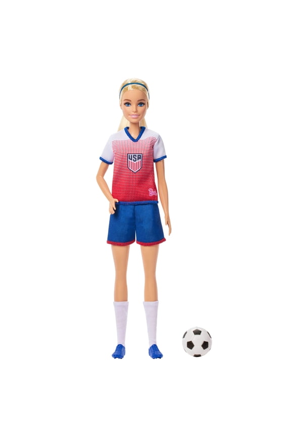 Careers USSF Soccer Fashion Doll Dressed in Removable Sport-Themed Outfit