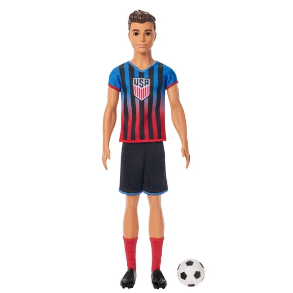 Barbie Careers USSF Soccer Fashion Ken Doll Dressed in Removable Sport Outfit (Styles May Vary)