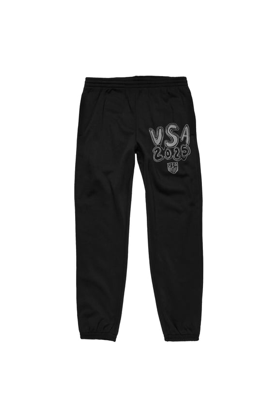 USSF USA 2025 Adult Black Joggers-XXL