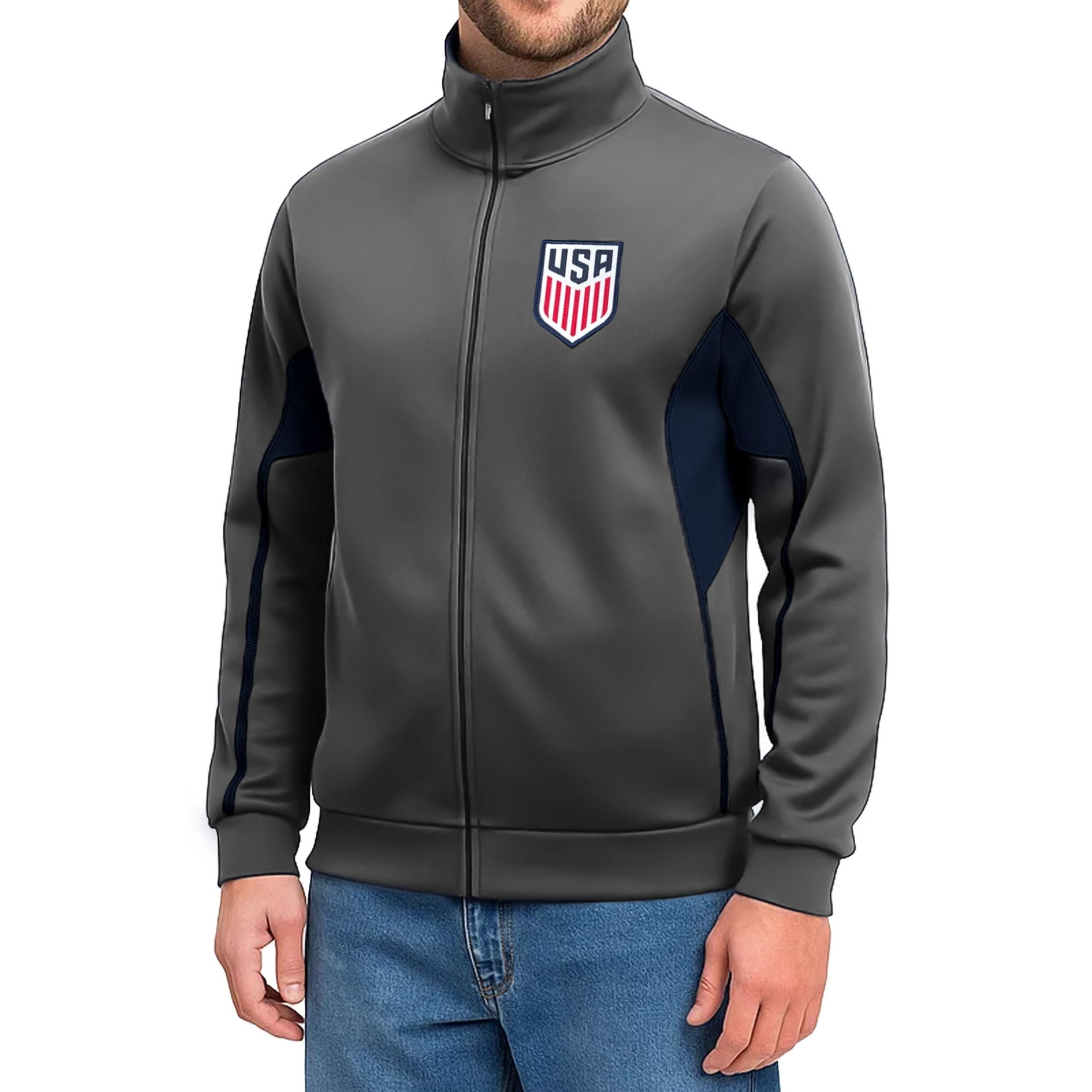 USSF63TJ-GY - US SOCCER TRACK JACKET
