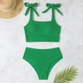 thumbnail image 1 of USSUMA Womens Bathing Suits Solid Color Tankinis Swimsuit Cami Athletic Womens Fashion for Casual Blue,White,Orange,Green Savings, 1 of 3