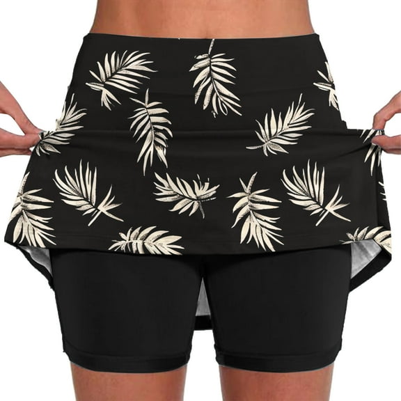 USSUMA Athletic Shorts for Women Prints Running Pull-on New Elastic Quick Dry Skinny Shorts Skirts Lounge Mid Waist Sports Loose Flowy Shorts Leggings Regular Fit Shorts for Clubs Multicolor Xxl