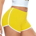 thumbnail image 1 of USSUMA Biker Shorts Women Solid Color Dolphin Pull-on Sexy Elastic Waist Compression Hip Lifting Gym Shorts High Waist Sports Delightful Shorts Loose Fit Womens Shorts for Go to School Yellow Xl, 1 of 6