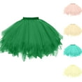 thumbnail image 1 of USSUMA Bright Rainbow Layered Pleated Tulle Mini Tutu Skirt Elastic Waist Three-Tier Puffy Design For Dance Recitals Festivals Costume Parties And Photo Shoots — Tutu Skirt, 1 of 5