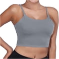 thumbnail image 1 of USSUMA Camisole Tops for Women Womens Tops Fashion Women Sleeveless Casual Vest Ladies Chest Pad Short Tank Tops Flash Deals Womens Tops Solidcolor, 1 of 6