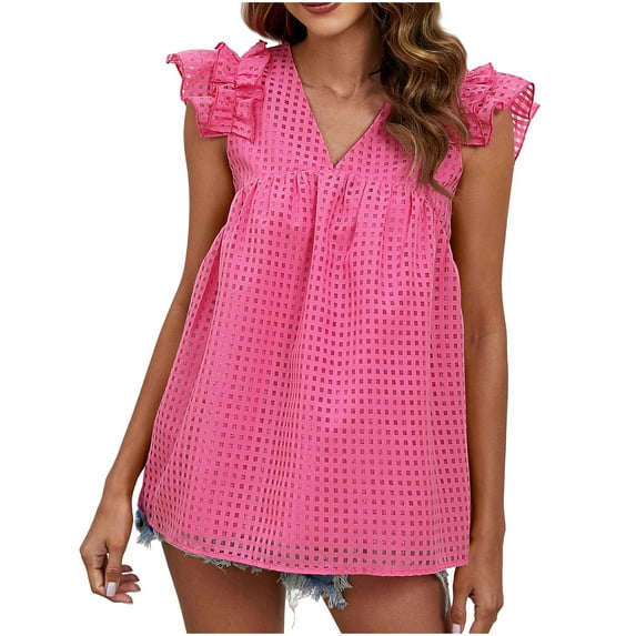 USSUMA Camisole Tops for Women Womens Tops Fashion Women Sleeveless Garment Comfortable Breathable V-Neck Blouses Tops Tax Free Weekend Womens Tops