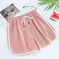 thumbnail image 1 of USSUMA Clearance Sales Biker Shorts Women Solid Color Dolphin Drawstring Elastic Sweet Lounging BreAthable Shorts Wide Legs Classic Fit Shorts for Clubs Pink M, 1 of 2