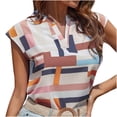 thumbnail image 1 of USSUMA Colorful Striped Vest Womens Blouses and Tops Dressy Cap Sleeve Plus Womens Tops Casual Curved Tank Tops T-Shirts Shirt for Women Trendy V Neck Tunic Plus Size, 1 of 7