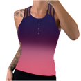 thumbnail image 1 of USSUMA Cute Womens Tops Summer Women's Casual Slim Fit Sleeveless Plus Tunics Thread Print Snap Mesh Vest Tops Blouse Ladies Tops Trendy, 1 of 5