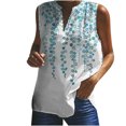 thumbnail image 1 of USSUMA Floral Print T-Shirts for Women Trendy Curved Flowy Tanks Women's Shirts and Blouses Sleeveless Women Tops Dressy Casual Summer V Neck Plus Tunics Beach, 1 of 8