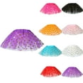 thumbnail image 1 of USSUMA Gifts Vibrant Rainbow Tulle Layered Petticoat Three-Layer Puffy Mini Skirt Elastic Waist Performance Costume For Dance Festivals Parades And Party Styling — Tutu Skirt, 1 of 5