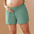 thumbnail image 1 of USSUMA High Waisted Shorts Women Solid Color Bermuda Drawstring Plus Size Loose Retro Elastic Linen Casual with Pocket Comfortable Short Pants Slim Fit Womens Shorts for Birthday Mint Green M, 1 of 5