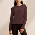 thumbnail image 1 of YLOMAY Long Sleeve Shirts for Women Casual Crew Neck Basic Tee Shirt Fall Tops Fashion Outfits Solid Comfy Soft Fit Blouses Online Shopping, 1 of 4
