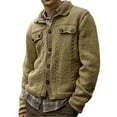 thumbnail image 1 of USSUMA Men Cardigan Plus Size, Open Front Breathable Coat Mens Cardigans Button Down Shacket Coats with Pockets Men Color Block Long-Sleeved Cardigans, 1 of 5