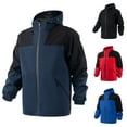 thumbnail image 1 of USSUMA Men Jackets Waterproof Windproof Jacket Long Sleeved Hooded Zipper Pocket Coat Comfy Multicolor Loose Outerwear Climbing Fall Top, 1 of 3