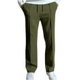 thumbnail image 1 of USSUMA Mens Work Pants Solid Athletic Long Joggers Athletic Relaxed High Waist Outdoor Drawstring Adaptable Casual Mens Clothing Army Green L, 1 of 8