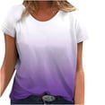 thumbnail image 1 of USSUMA Plus Womens Tops Dressy Casual Ombre Cute Round Neck Women's Tunics Tie-Dye Gradient Basic Tee T Shirts for Women Short Sleeve Summer Blouses Trendy, 1 of 8