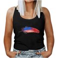 thumbnail image 1 of USSUMA Plus Womens Tops Dressy Casual Sleeveless Round Neck Women's Shirts and Blouses US 4th of July Tank Tops T-Shirts for Women Trendy American Flag Graphic Vest Tunic Top Summer Beach, 1 of 5