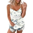 thumbnail image 1 of USSUMA Plus Womens Tops Dressy Casual Women Lace V Neck Floral Cami Tank Top Spaghetti Strap Sleeveless Shirts Summer Beach Tropical Print Babydoll Tank Tops, 1 of 6